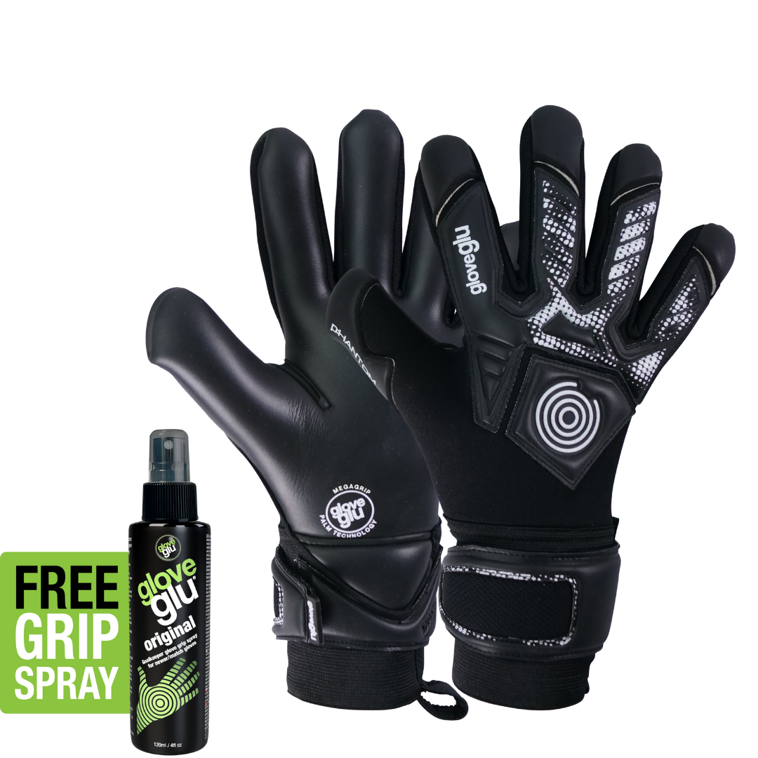 p:HANTOM gloveglu MEGAgrip Black/White - Junior + OG Grip