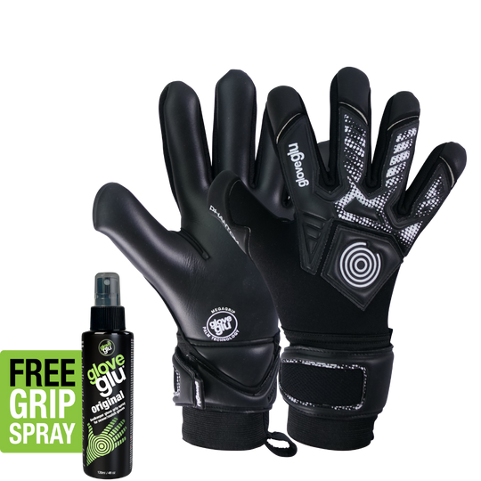 p:HANTOM gloveglu MEGAgrip Black/White - Junior + OG Grip