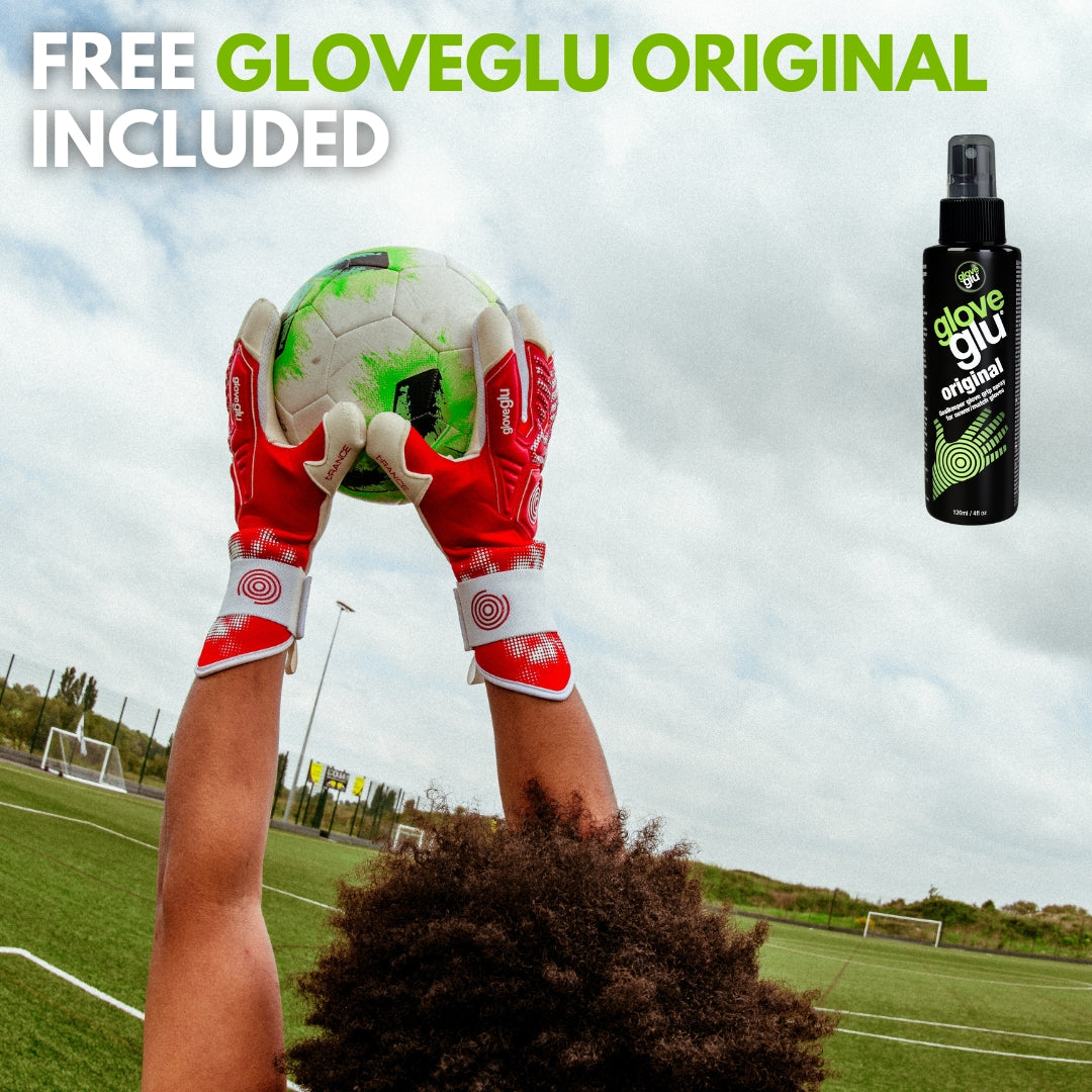 t:RANCE gloveglu MEGAgrip Red/White Junior + OG Grip