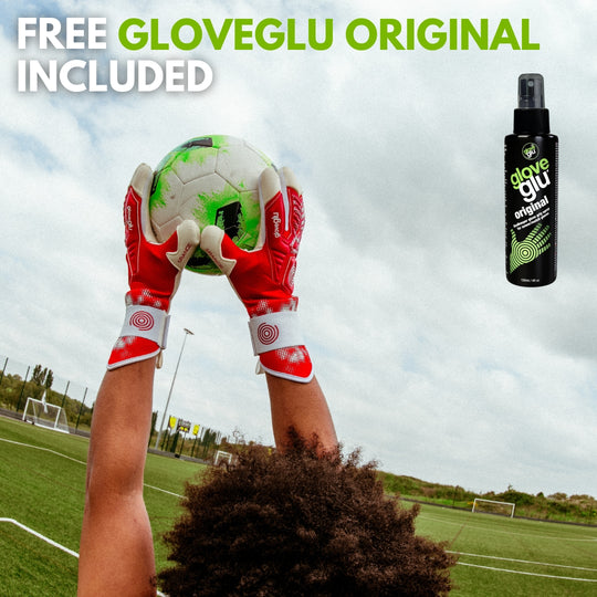 t:RANCE gloveglu MEGAgrip Red/White Junior + OG Grip